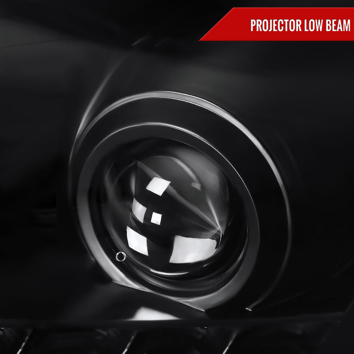 2005-2010 Pontiac G6 Projector Headlights w/ LED Light Strip (Matte Black Housing/Clear Lens)