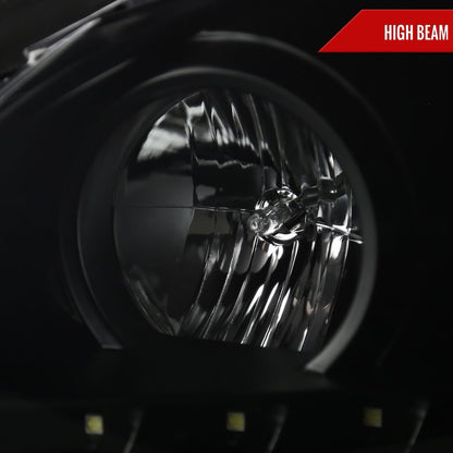 2005-2010 Pontiac G6 Projector Headlights w/ LED Light Strip (Black Housing/Smoked Lens)