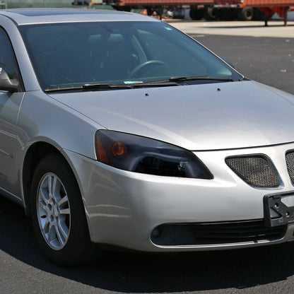 2005-2010 Pontiac G6 Projector Headlights w/ LED Light Strip (Black Housing/Smoked Lens)