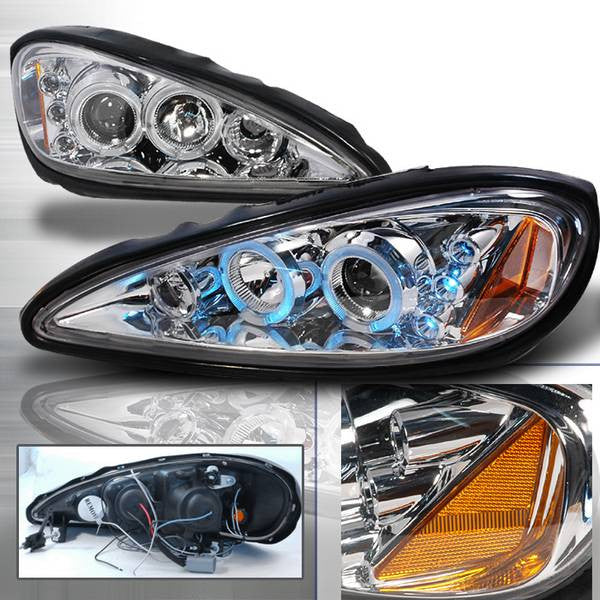Spec-D 99-05 Pontiac Grand am Halo Projector Headlights Chrome