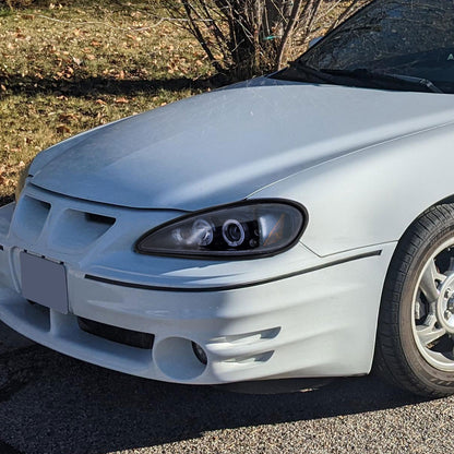 1999-2005 Pontiac Grand AM Dual Halo Projector Headlights (Glossy Black Housing/Smoked Lens)