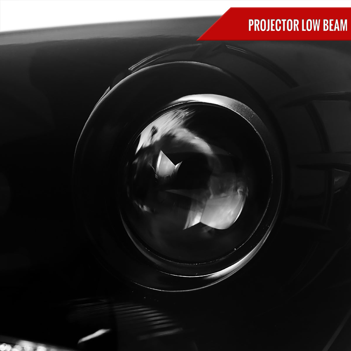 2010-2012 Hyundai Genesis Coupe Projector Headlights w/ SMD LED Light Strip (Jet Black Housing/Clear Lens)