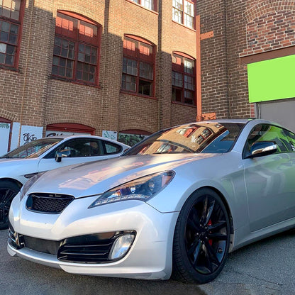 2010-2012 Hyundai Genesis Coupe Projector Headlights w/ SMD LED Light Strip (Jet Black Housing/Clear Lens)