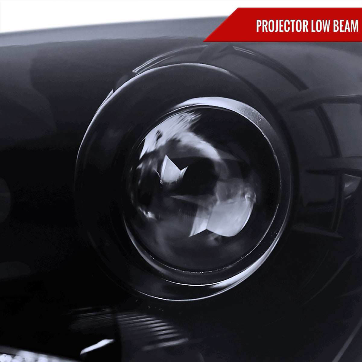 2010-2012 Hyundai Genesis Coupe R8 Style LED Strip Projector Headlights (Glossy Black Housing/Smoked Lens)