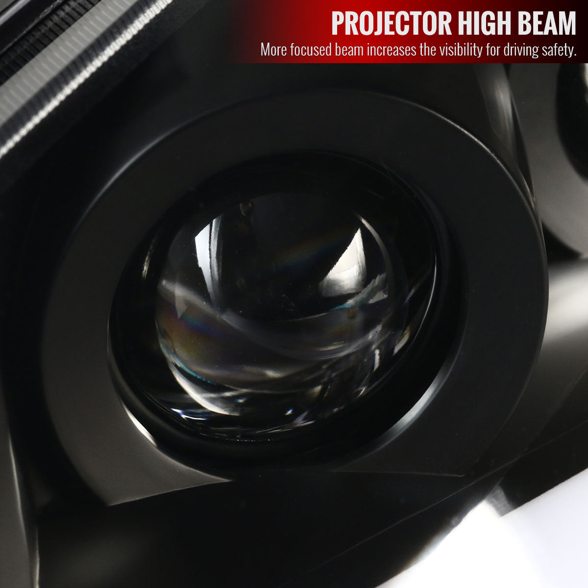2010-2012 Hyundai Genesis Coupe Sequential LED Bar Projector Headlights (Matte Black Housing/Clear Lens)