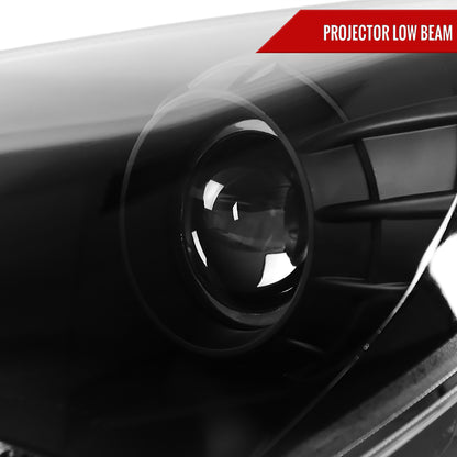 2010-2012 Hyundai Genesis Coupe Projector Headlights w/ SMD LED Light Strip (Matte Black Housing/Clear Lens)