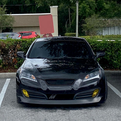 2010-2012 Hyundai Genesis Coupe Projector Headlights w/ SMD LED Light Strip (Matte Black Housing/Clear Lens)