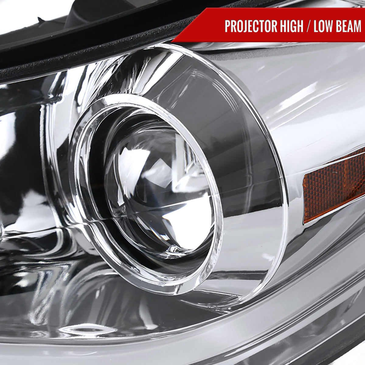 2011-2013 Hyundai Elantra LED Bar Projector Headlights (Chrome Housing/Clear Lens)