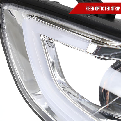 2011-2013 Hyundai Elantra LED Bar Projector Headlights (Chrome Housing/Clear Lens)