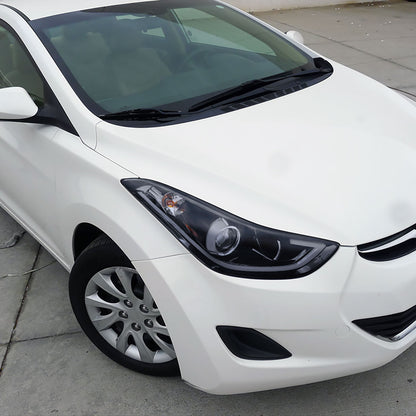2011-2013 Hyundai Elantra Projector Headlights w/ LED Bar (Glossy Black Housing/Smoked Lens)