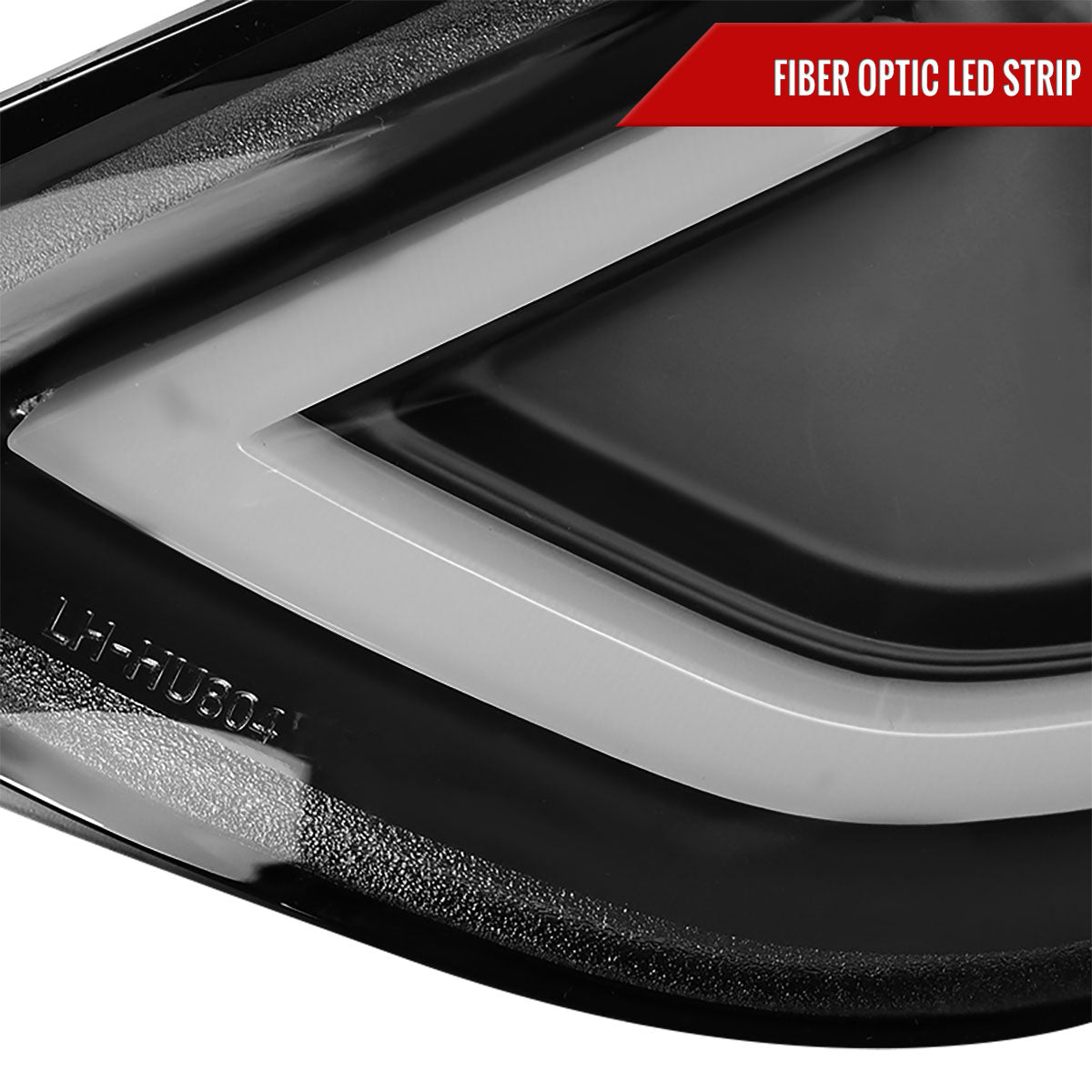 2011-2013 Hyundai Elantra LED Bar Projector Headlights (Matte Black Housing/Clear Lens)
