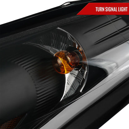 2011-2013 Hyundai Elantra LED Bar Projector Headlights (Matte Black Housing/Clear Lens)
