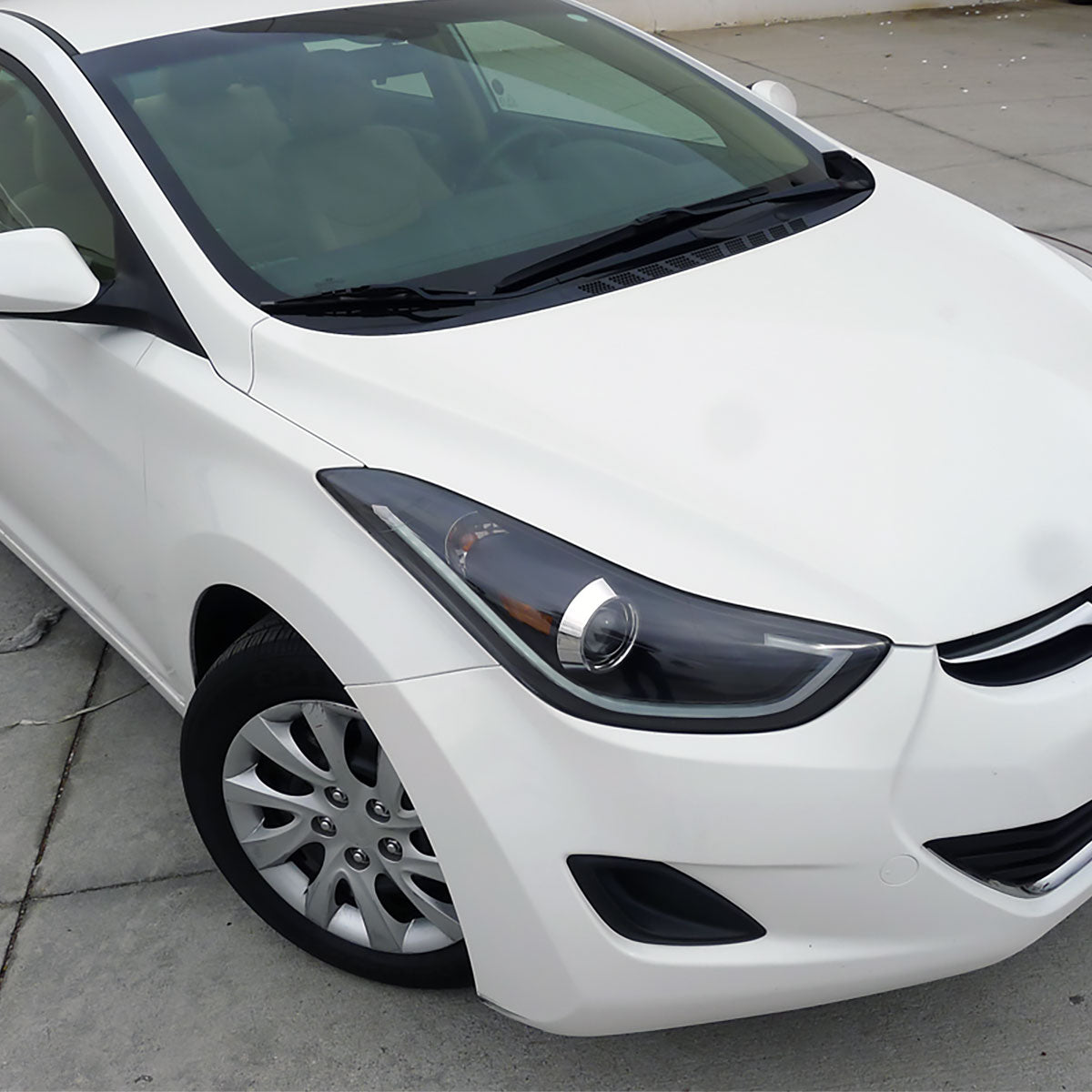 2011-2013 Hyundai Elantra LED Bar Projector Headlights (Matte Black Housing/Clear Lens)