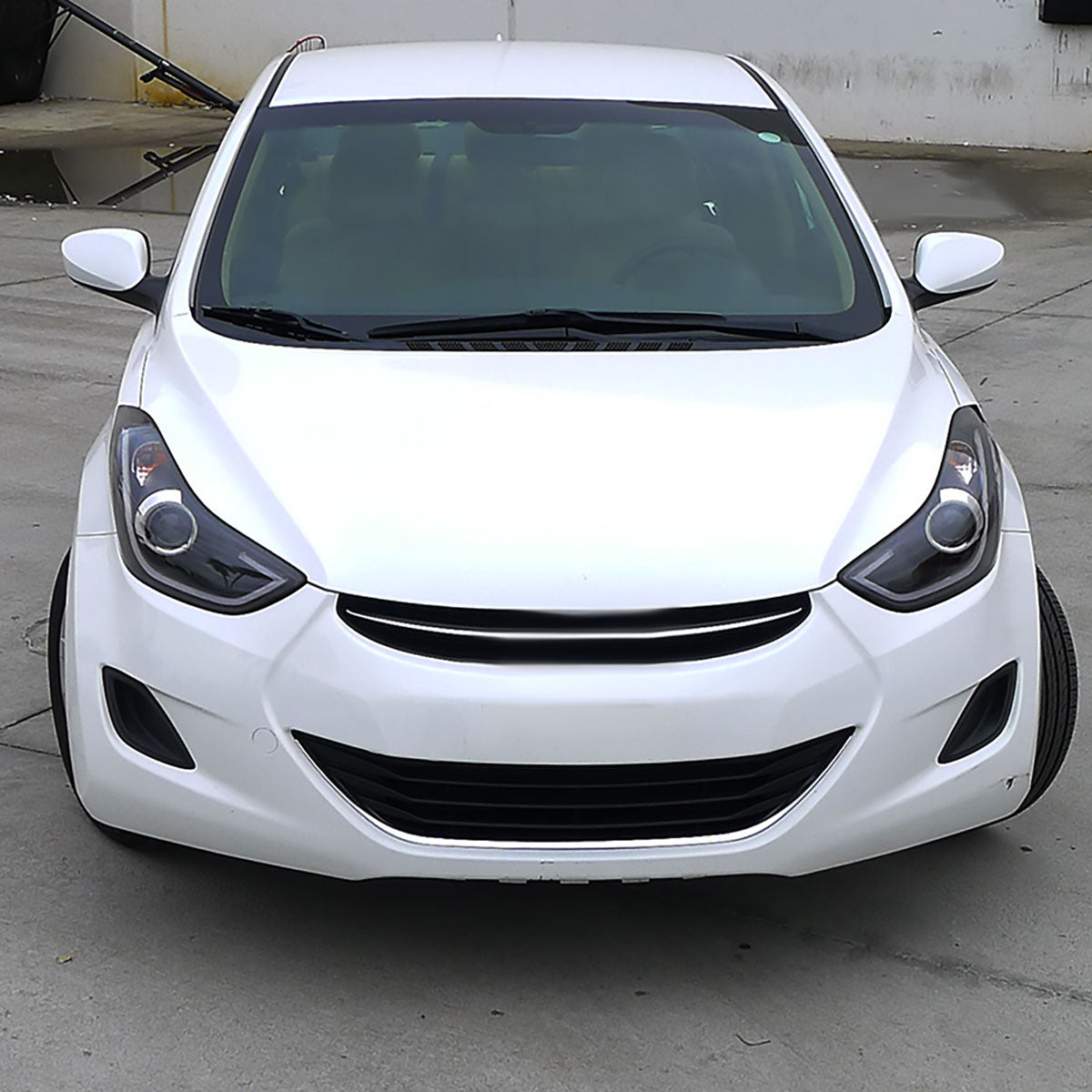 2011-2013 Hyundai Elantra LED Bar Projector Headlights (Matte Black Housing/Clear Lens)