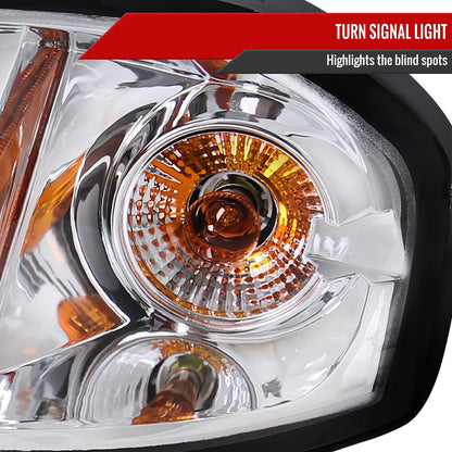 2000-2005 Chevrolet Impala Dual Halo Projector Headlights (Chrome Housing/Clear Lens)