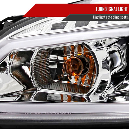 2006-2013 Chevrolet Impala / 2014-2015 Impala Limited / 2006-2007 Monte Carlo LED Bar Projector Headlights (Chrome Housing/Clear Lens)