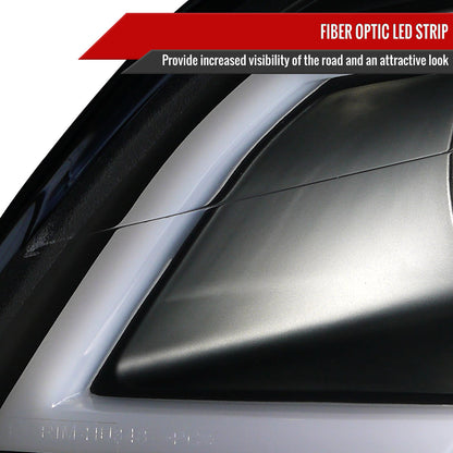 2006-2013 Chevrolet Impala / 2014-2015 Impala Limited / 2006-2007 Monte Carlo LED Bar Projector Headlights (Matte Black Housing/Clear Lens)