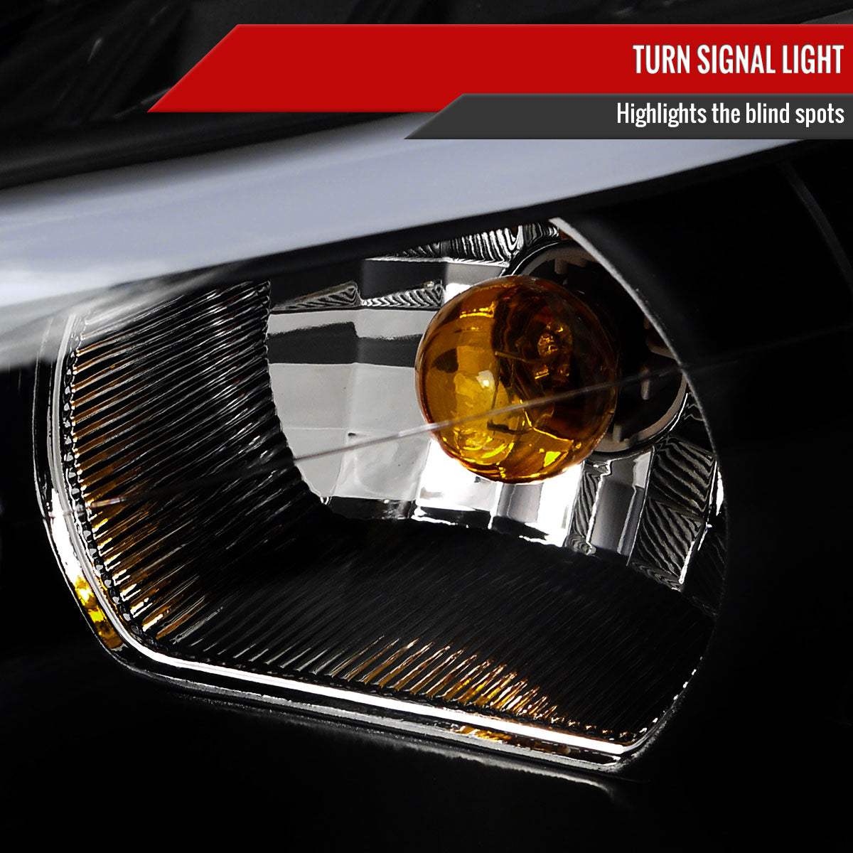 2006-2013 Chevrolet Impala / 2014-2015 Impala Limited / 2006-2007 Monte Carlo LED Bar Projector Headlights (Matte Black Housing/Clear Lens)