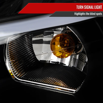 2006-2013 Chevrolet Impala / 2014-2015 Impala Limited / 2006-2007 Monte Carlo LED Bar Projector Headlights (Matte Black Housing/Clear Lens)