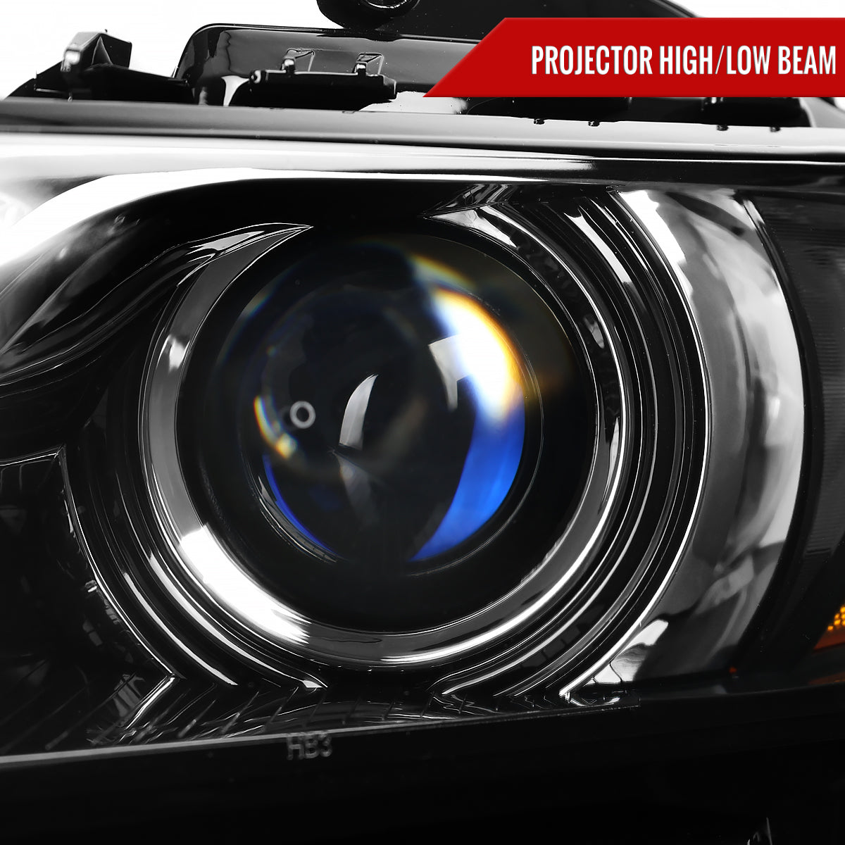 2014-2020 Chevy Impala Factory Style Projector Headlights - Driver Side (Jet Black Housing / Clear Lens)