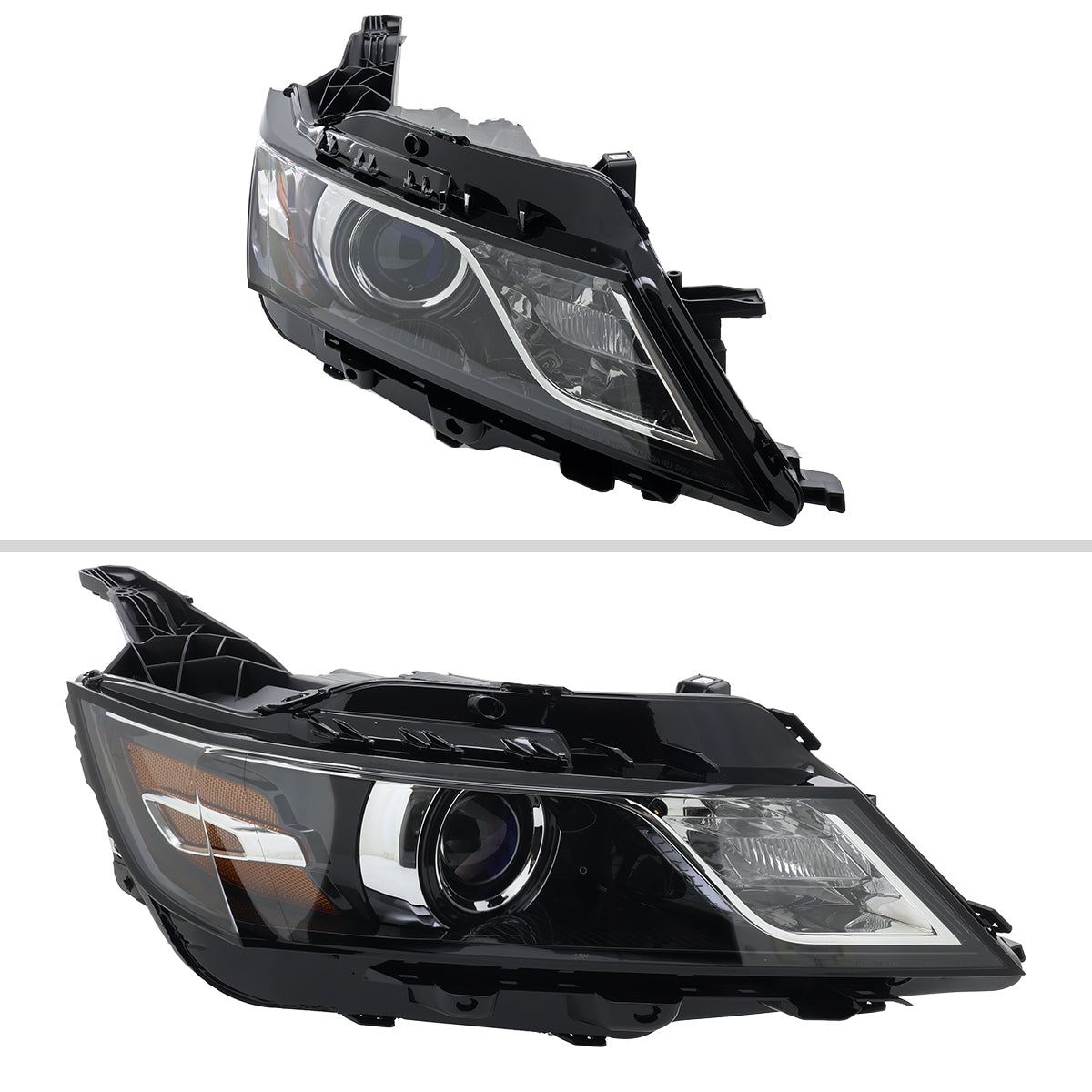2014-2020 Chevy Impala Factory Style Projector Headlight - Passenger Side (Jet Black Housing / Clear Lens)