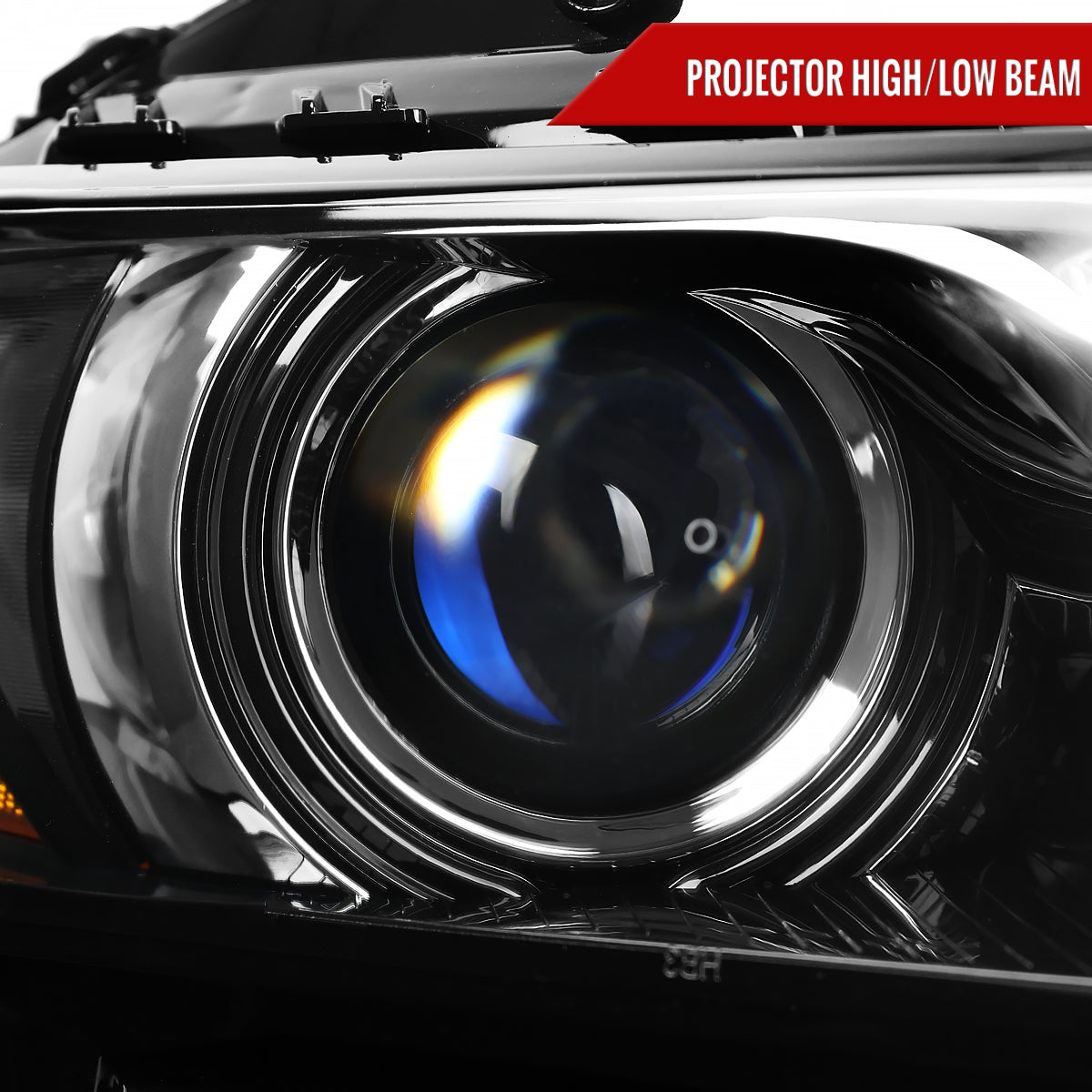 2014-2020 Chevy Impala Factory Style Projector Headlight - Passenger Side (Jet Black Housing / Clear Lens)