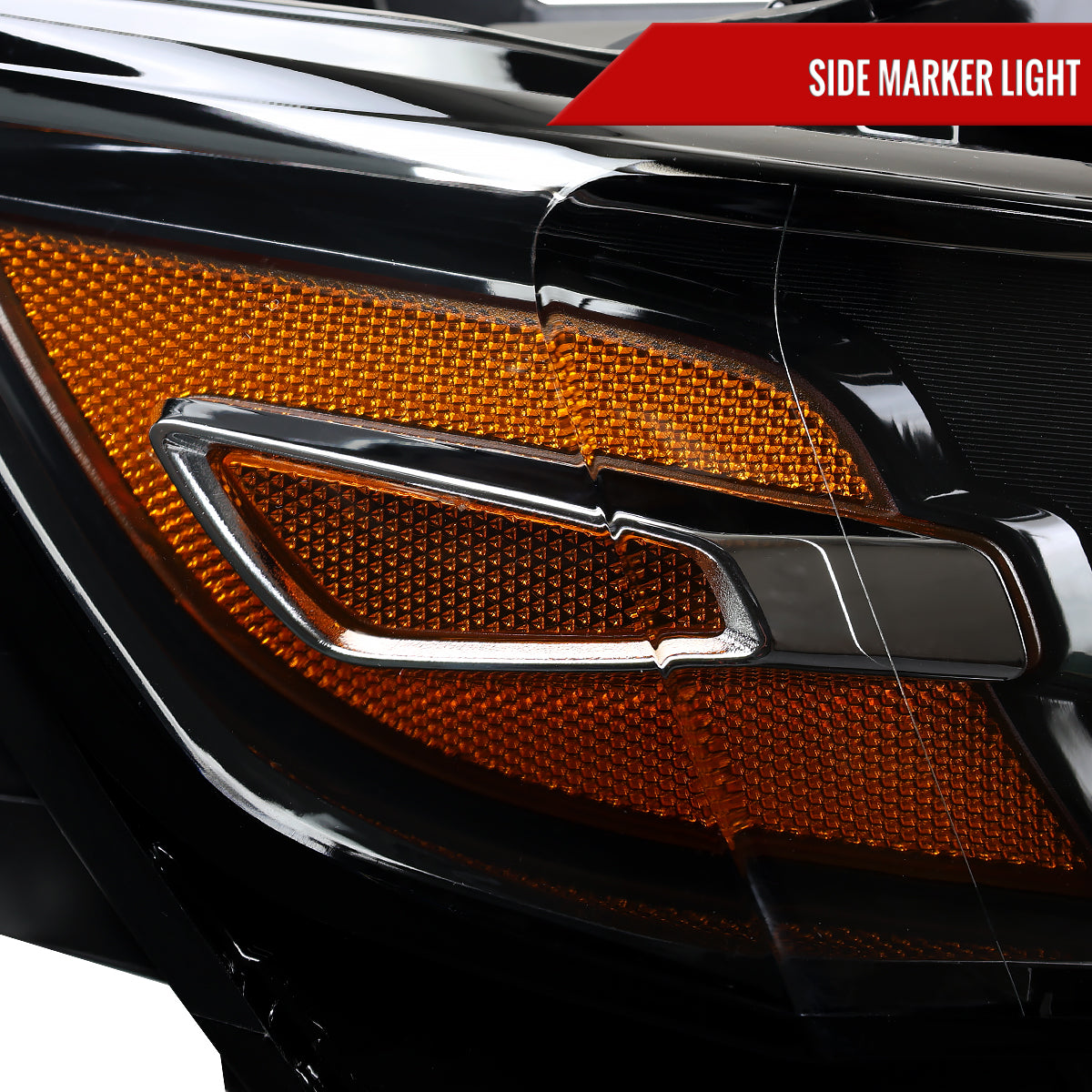2014-2020 Chevy Impala Factory Style Projector Headlight - Passenger Side (Jet Black Housing / Clear Lens)