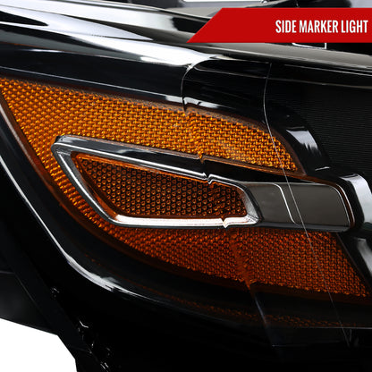 2014-2020 Chevy Impala Factory Style Projector Headlight - Passenger Side (Jet Black Housing / Clear Lens)
