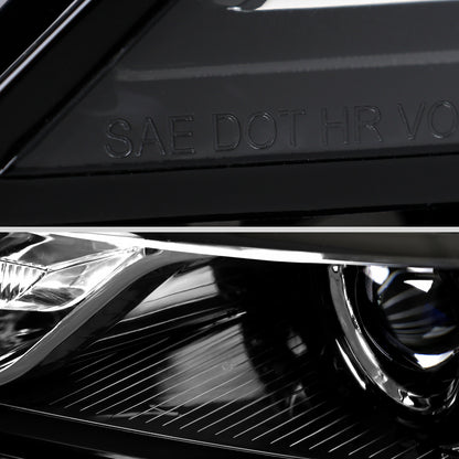 2014-2020 Chevy Impala Factory Style Projector Headlights (Jet Black Housing / Clear Lens)