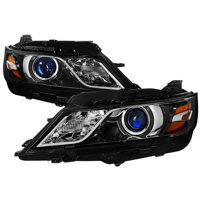 2014-2020 Chevy Impala Factory Style Projector Headlights (Jet Black Housing / Clear Lens)