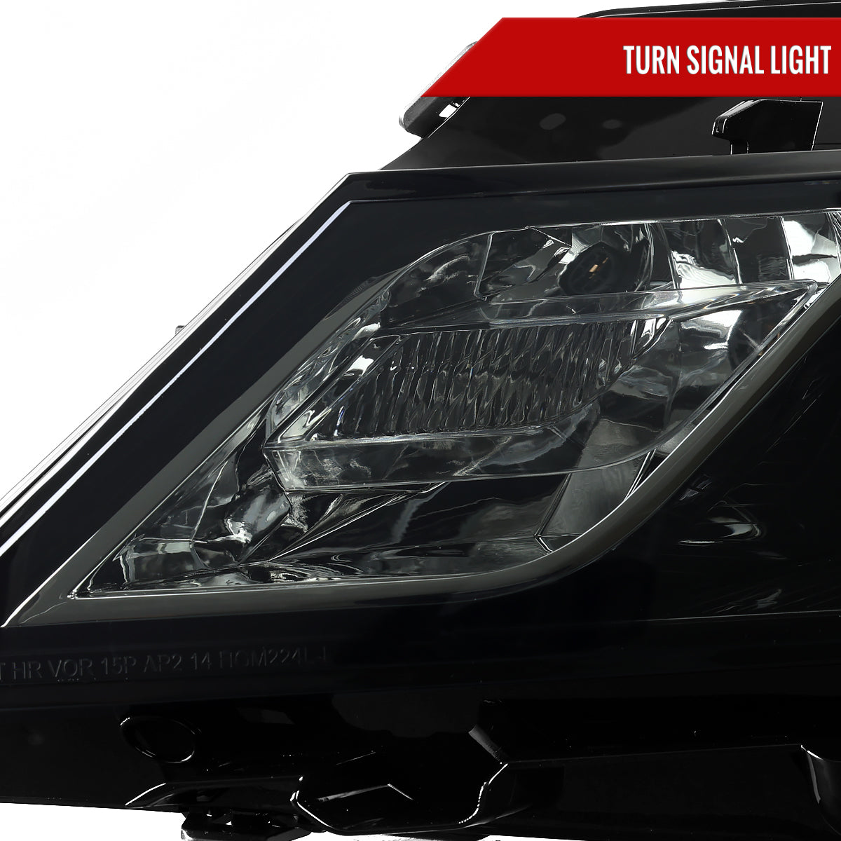 2014-2020 Chevy Impala Factory Style Projector Headlights (Glossy Black Housing / Smoked Lens)
