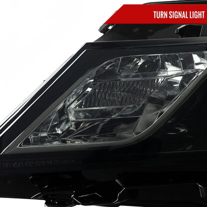 2014-2020 Chevy Impala Factory Style Projector Headlights (Glossy Black Housing / Smoked Lens)