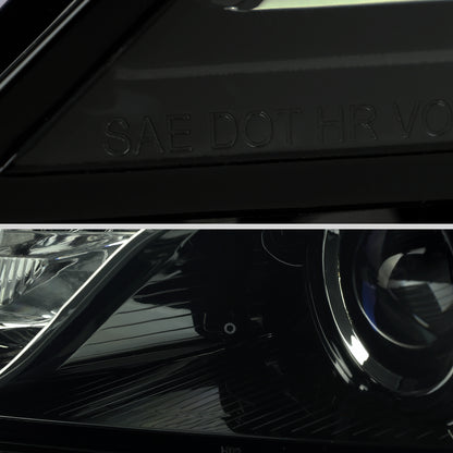 2014-2020 Chevy Impala Factory Style Projector Headlights (Glossy Black Housing / Smoked Lens)