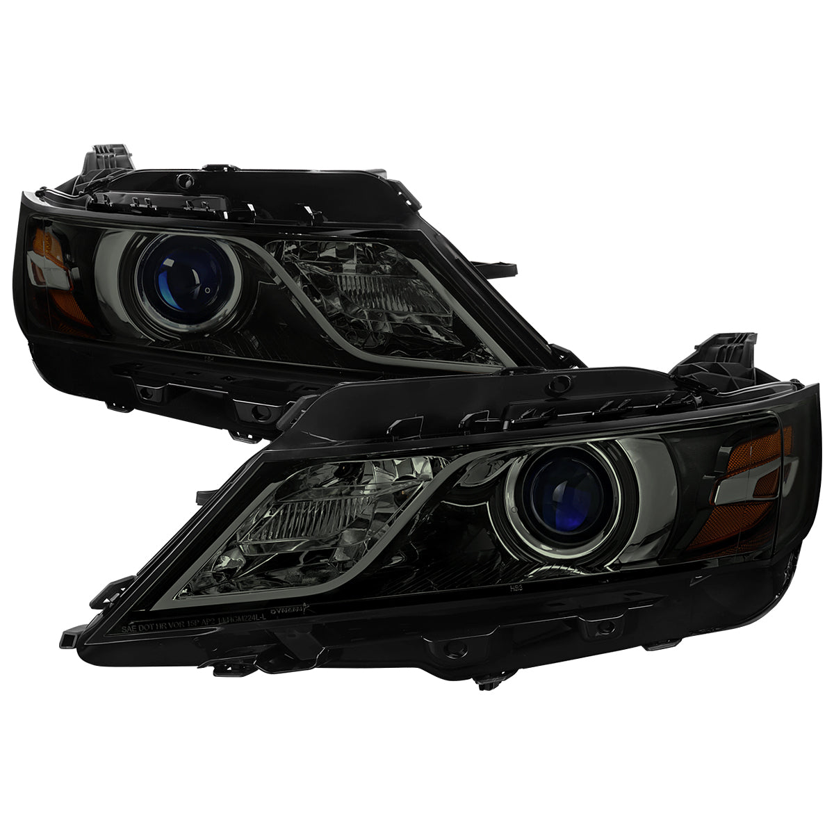 2014-2020 Chevy Impala Factory Style Projector Headlights (Glossy Black Housing / Smoked Lens)