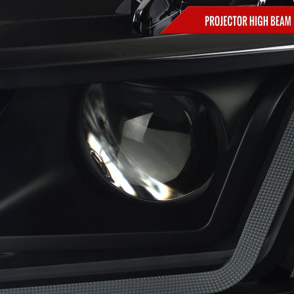 2014-2020 Chevy Impala LED DRL Sequential Project Headlights (Black Housing / Smoked Lens)