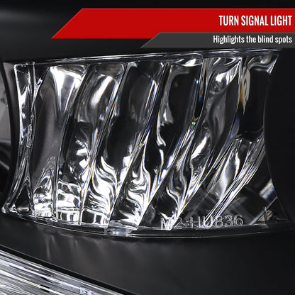 2001-2005 Lexus IS300 Projector Headlights w/ LED Light Strip & LED Turn Signal Lights (Matte Black Housing/Clear Lens)