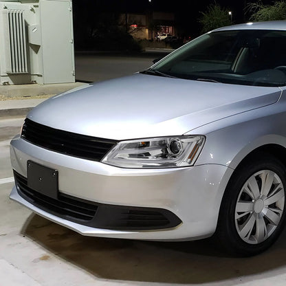 2011-2018 Volkswagen Jetta MK6 LED Bar Projector Headlights (Chrome Housing/Clear Lens)