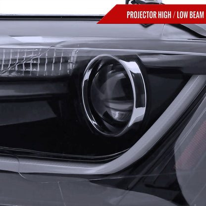 2011-2018 Volkswagen Jetta MK6 LED Bar Projector Headlights (Glossy Black Housing/Smoked Lens)