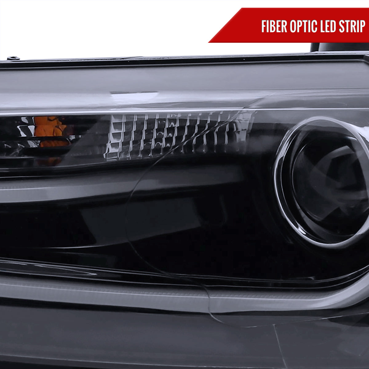 2011-2018 Volkswagen Jetta MK6 LED Bar Projector Headlights (Glossy Black Housing/Smoked Lens)