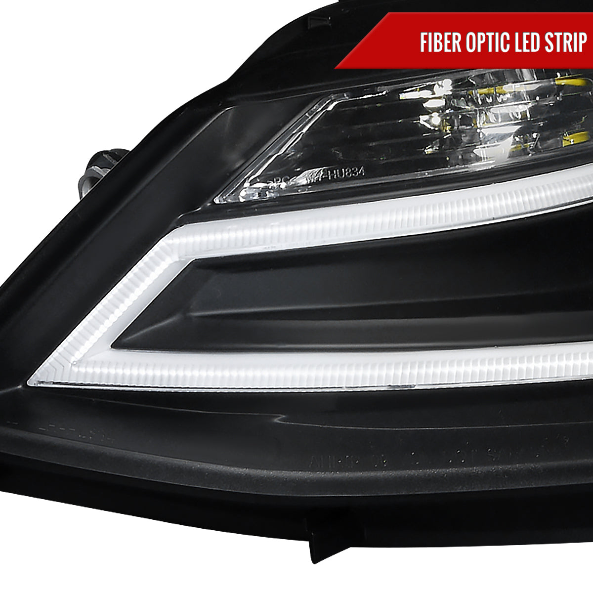 2011-2018 Volkswagen Jetta MK6 LED Bar Projector Headlights (Matte Black Housing/Clear Lens)