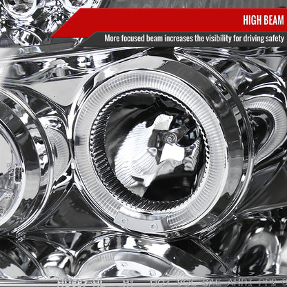 2005-2007 Dodge Magnum Dual Halo Projector Headlights (Chrome Housing/Clear Lens)