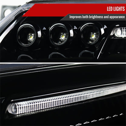 2005-2007 Dodge Magnum Dual Halo Projector Headlights (Jet Black Housing/Clear Lens)