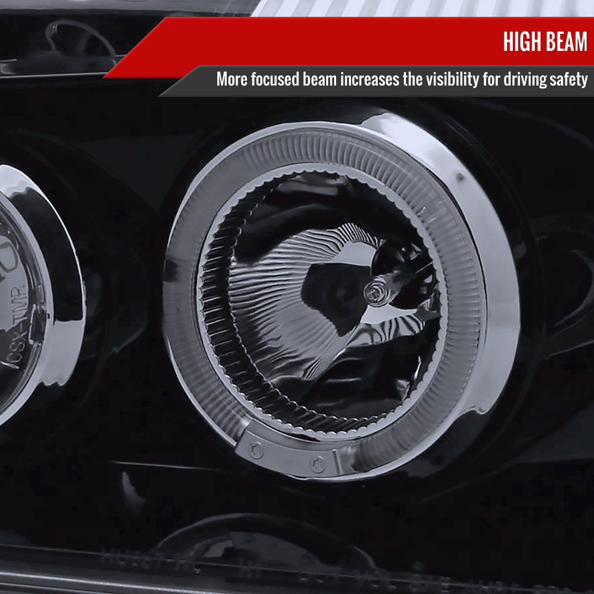 2005-2007 Dodge Magnum Dual Halo Projector Headlights (Glossy Black Housing/Smoked Lens)