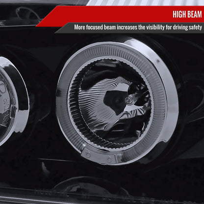 2005-2007 Dodge Magnum Dual Halo Projector Headlights (Glossy Black Housing/Smoked Lens)