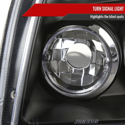 2005-2007 Dodge Magnum Dual Halo Projector Headlights (Matte Black Housing/Clear Lens)