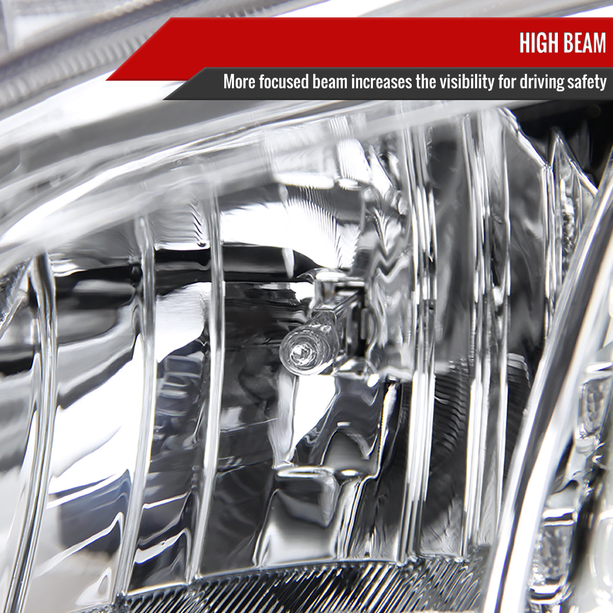 2013-2015 Chevrolet Malibu Projector Headlights w/ LED Light Strip (Chrome Housing/Clear Lens)