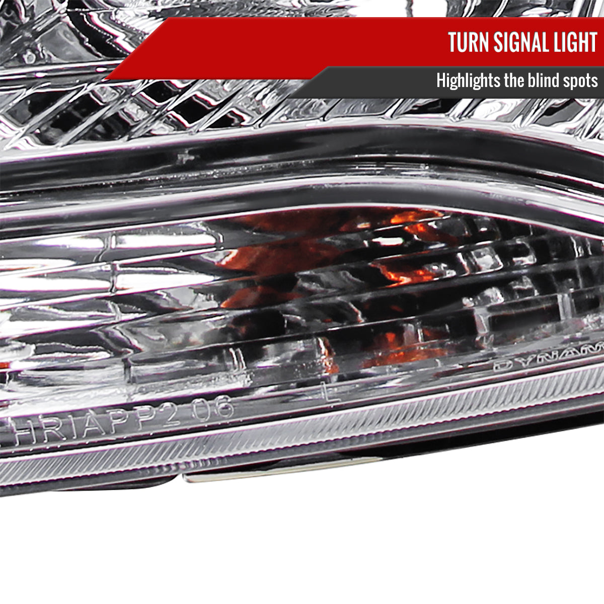 2013-2015 Chevrolet Malibu Projector Headlights w/ LED Light Strip (Chrome Housing/Clear Lens)
