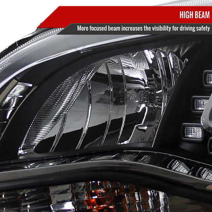 2013-2015 Chevrolet Malibu Projector Headlights (Matte Black Housing/Clear Lens)