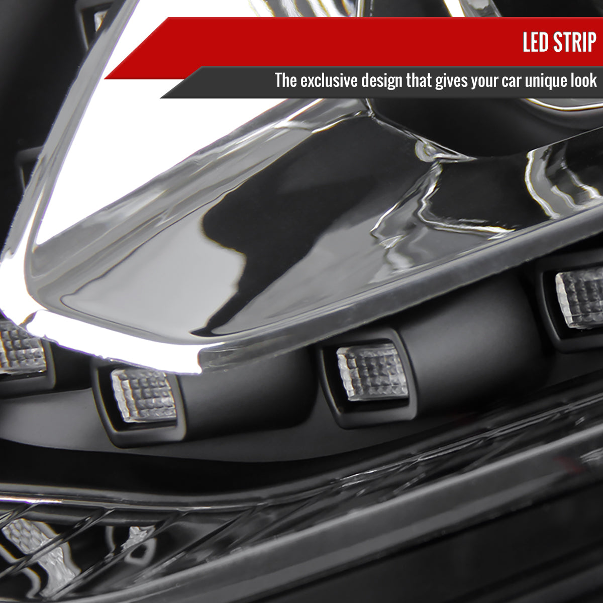 2013-2015 Chevrolet Malibu Projector Headlights (Matte Black Housing/Clear Lens)