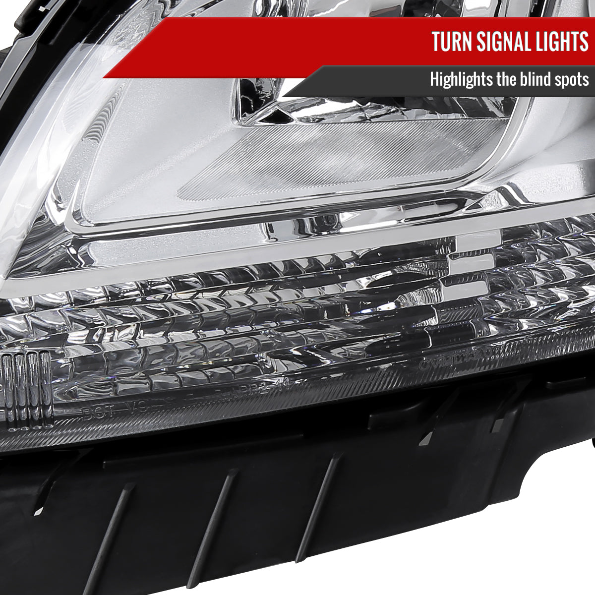 2013-2015 Chevrolet Malibu / 2016 Malibu Limited Clear Lens Projector Headlight w/ Amber Reflector - Driver Side Only